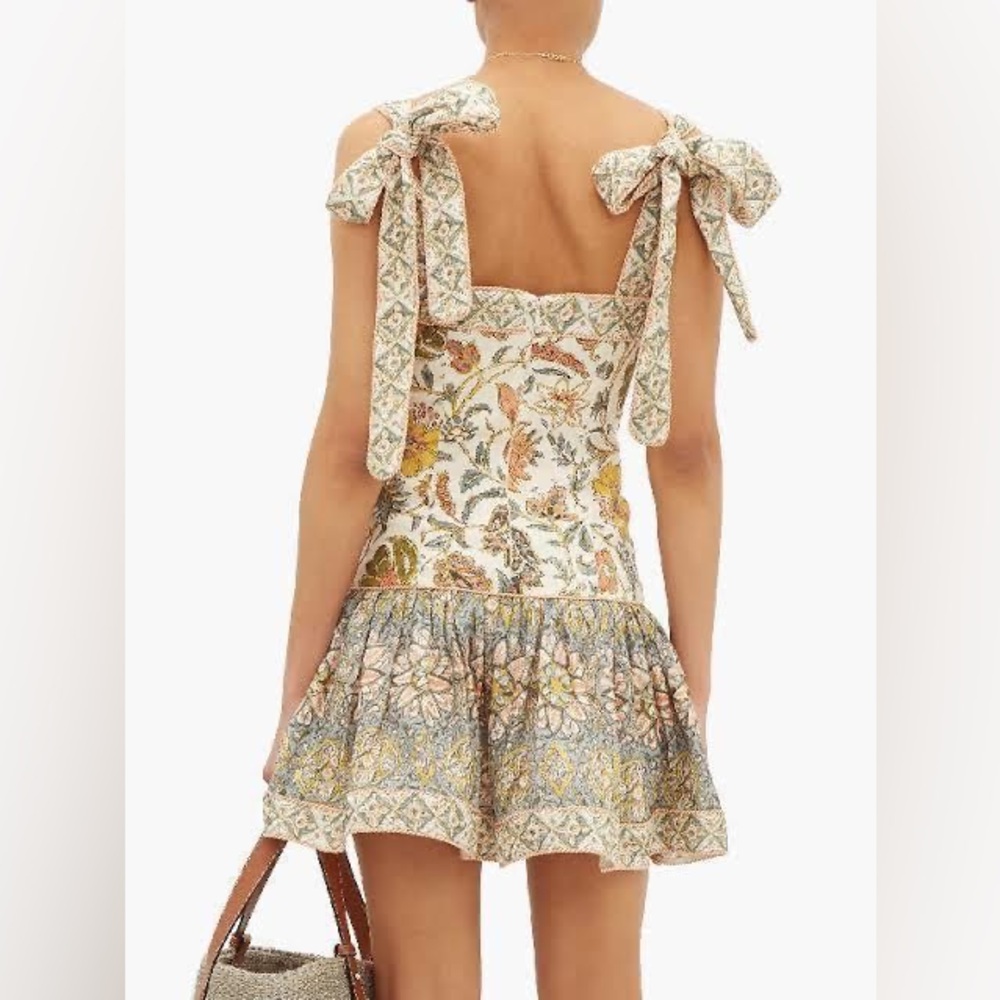 Zimmermann Edie Tie Mini Dress - Picture 3 of 9